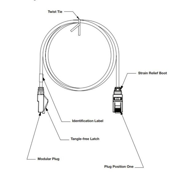 Panduit UTP28SP7YL Yellow 7 Ft Cat6 Performance UTP (2.13m) - Picture 4 of 5